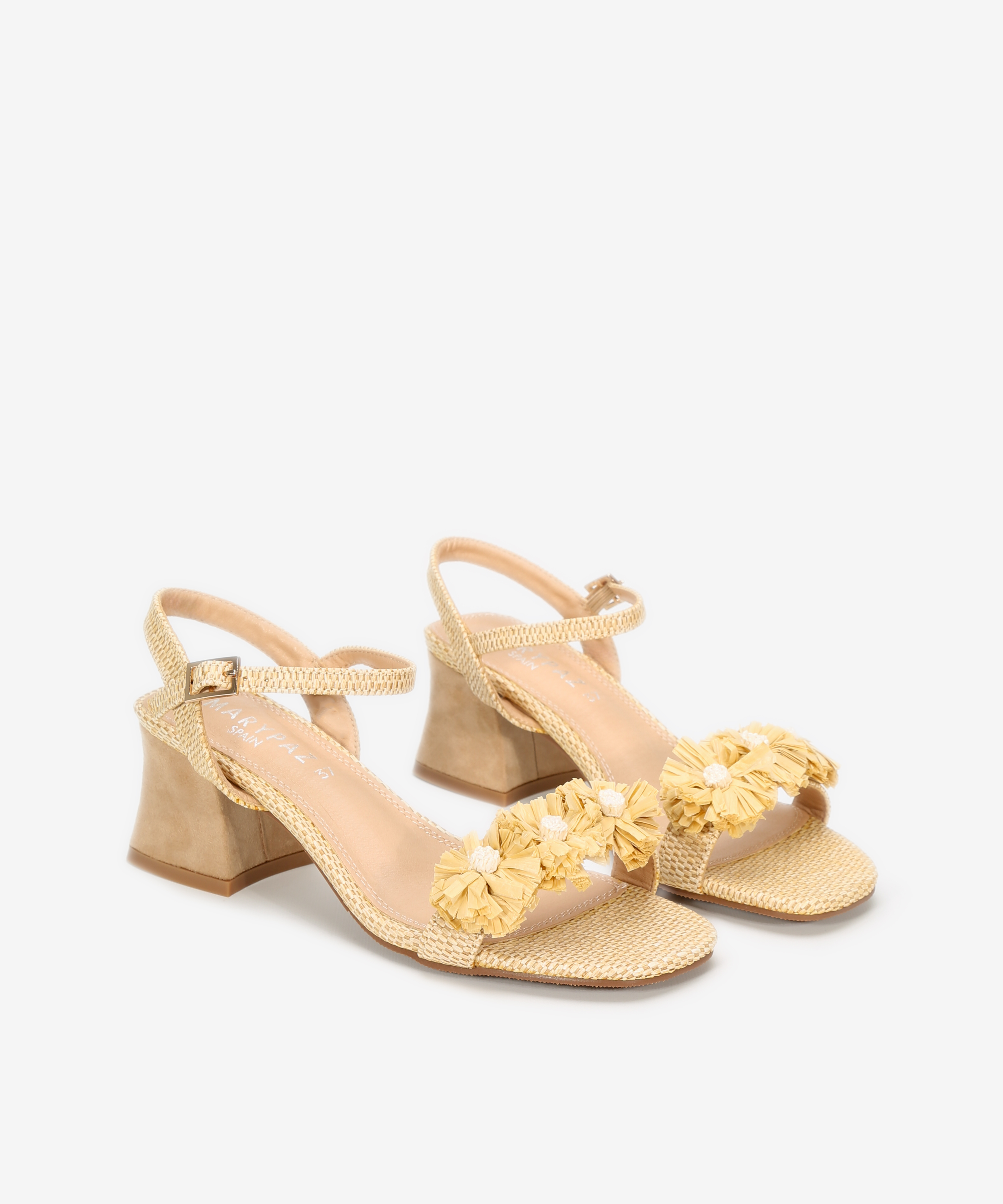Sandalias tacón flores image number null